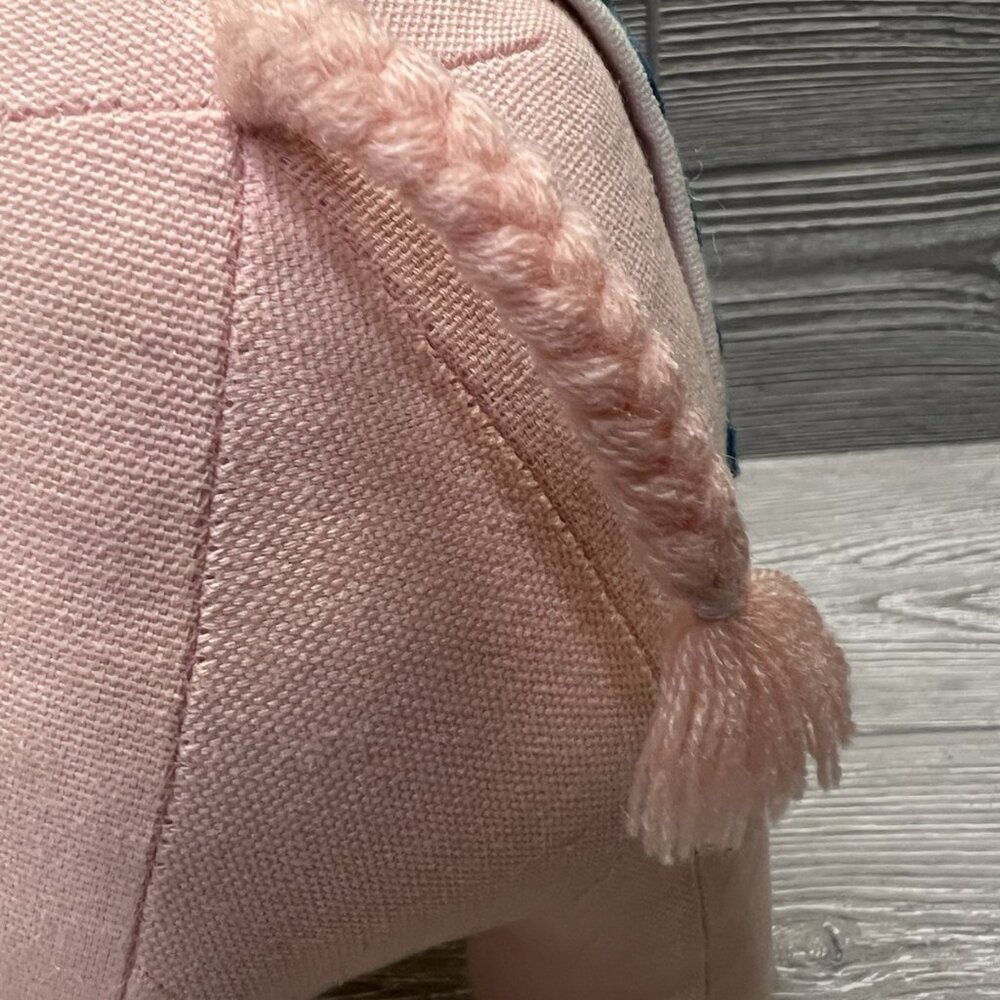 Pillowfort Pink Elephant Plush Embroidered Decorative Stuffed Animal Pillow - Picture 8 of 9